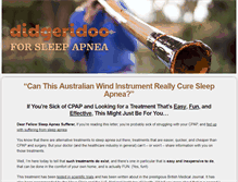 Tablet Screenshot of didgeridooforsleepapnea.org